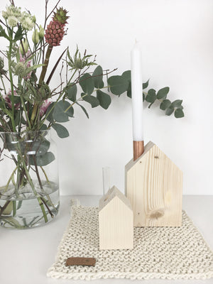 Blumenhaus und Kerzenhaus aus Fichte. vnf-handmade