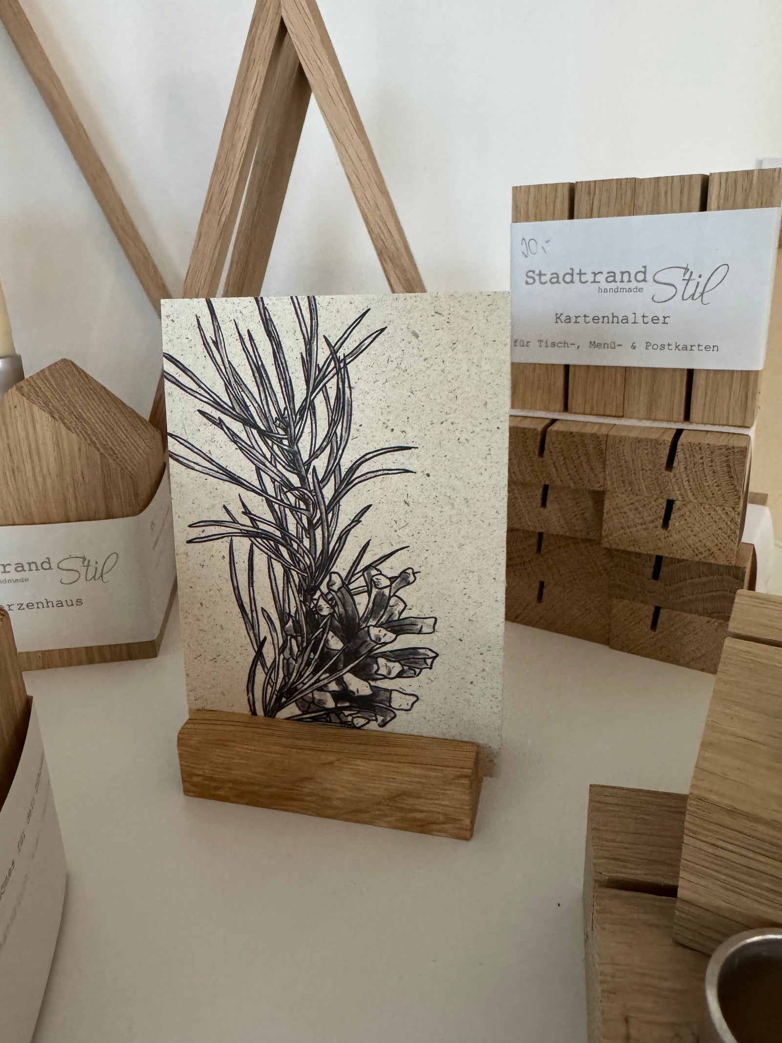 Weihnachtskarten auf Graspapier