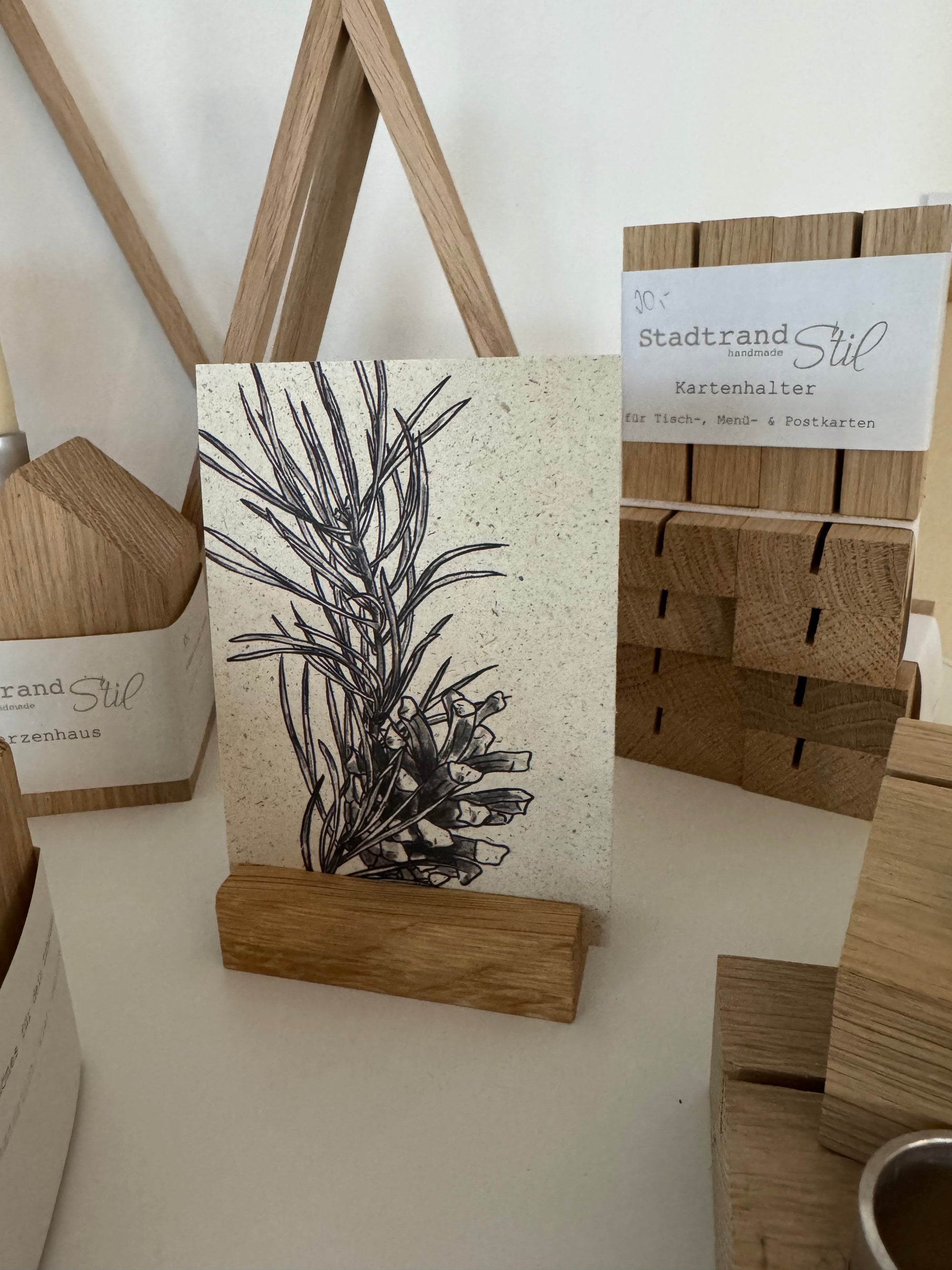 Weihnachtskarten auf Graspapier