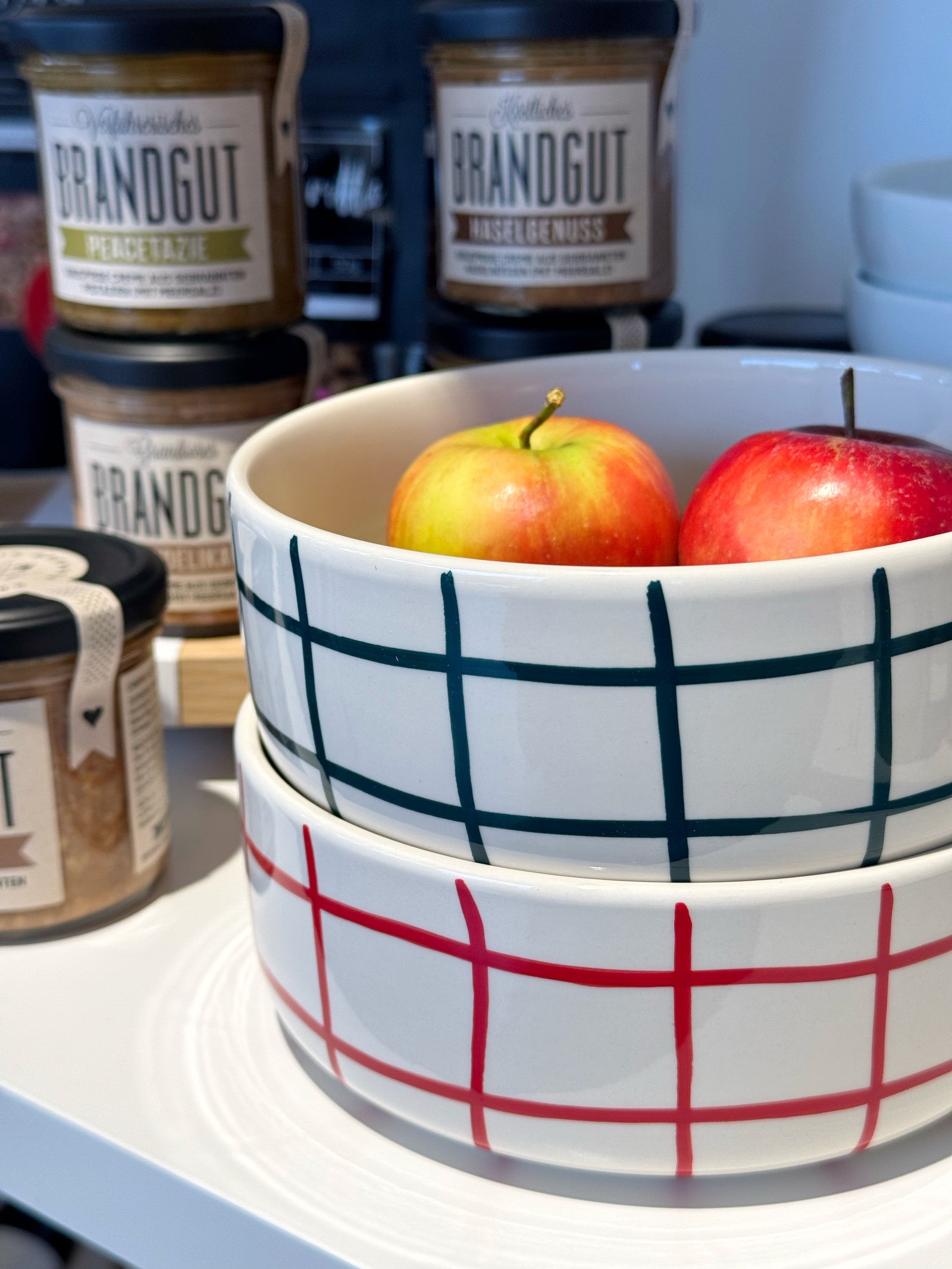 Bowl/ Schale "Grid Green & Red"