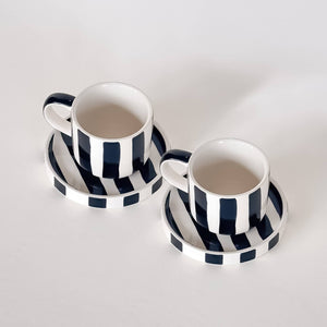 Espresso Tasse "Black Stripes"