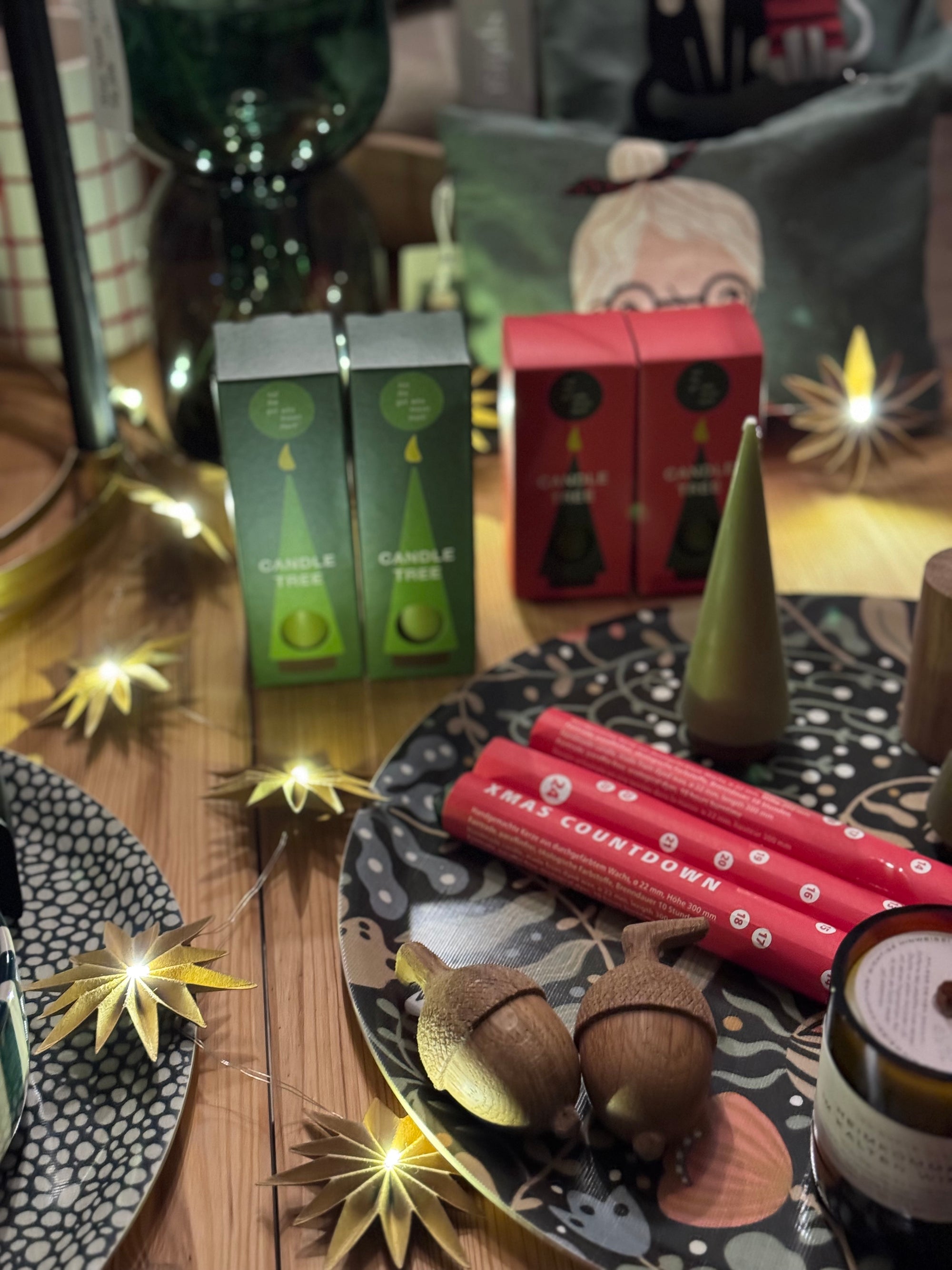 Tannen Kerzen in zwei Größen