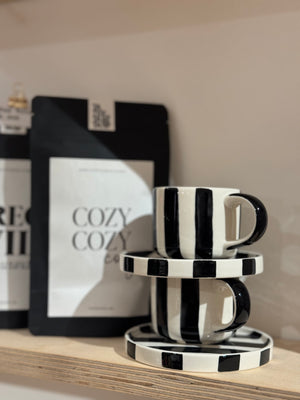 Espresso Tasse "Black Stripes"