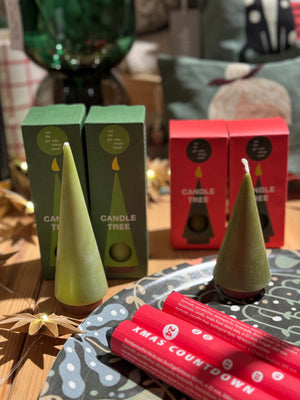 Tannen Kerzen in zwei Größen
