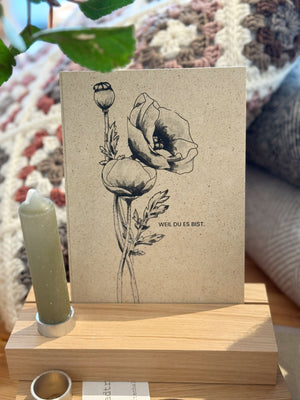 Naturalistische Karten aus Graspapier