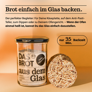 Bio-Brotbackmischung im Glas / 3 Sorten