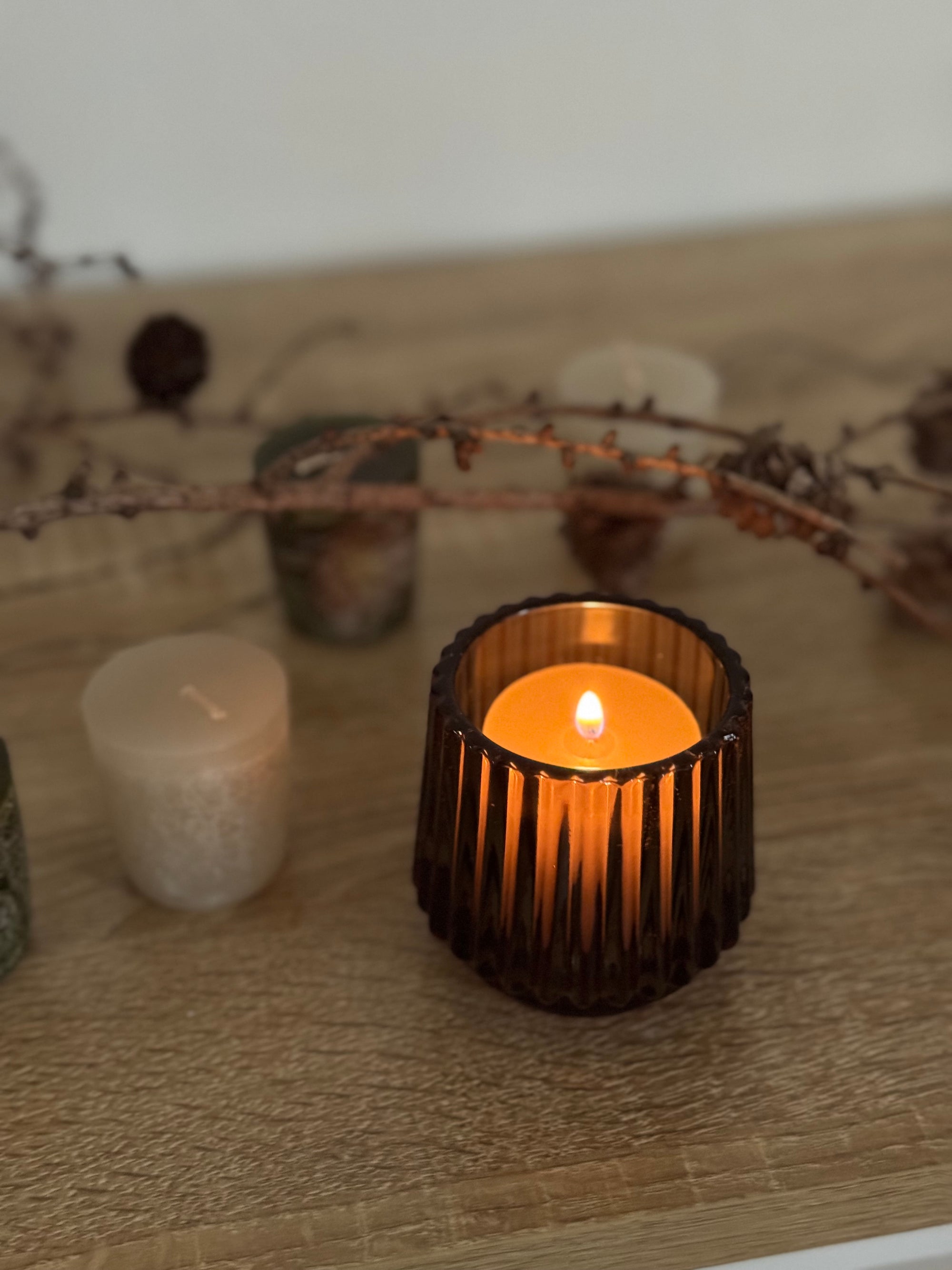 Teelichthalter mit "Votive" Kerze