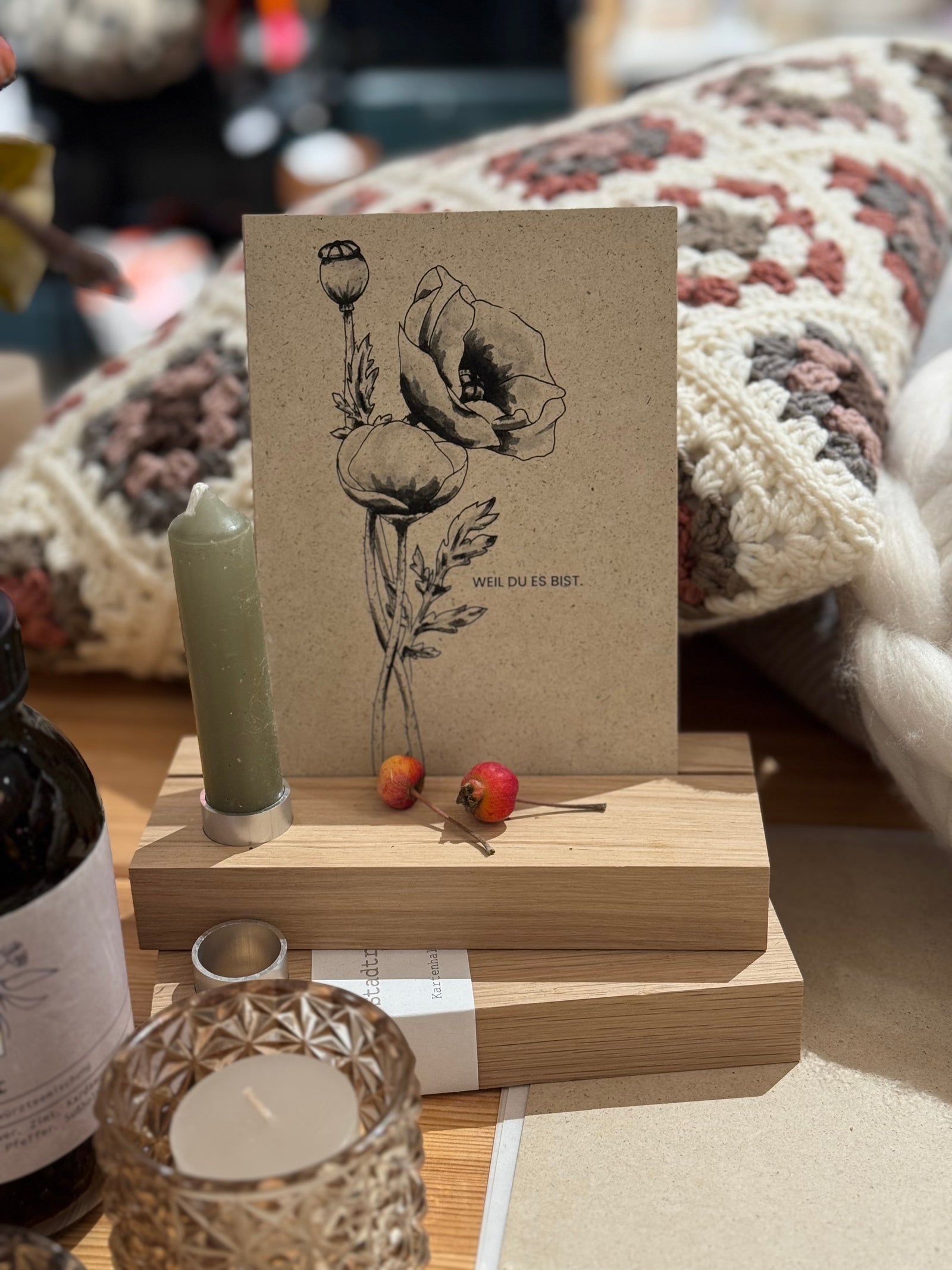 Naturalistische Karten aus Graspapier