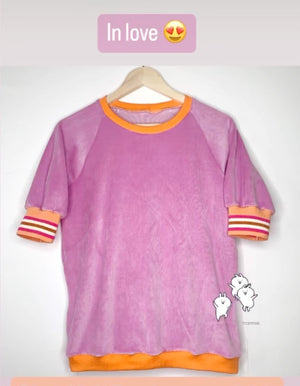 Nicki Shirt rosa Retro orange Stadtrand Mode 
