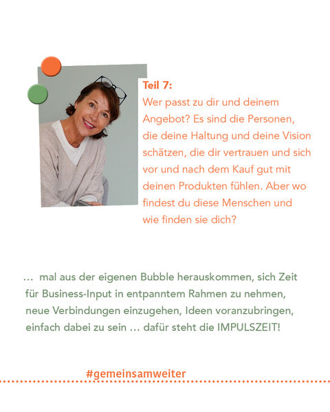 Ankündigung zur Impulszeit 7 mit dem Thema Lieblingskunden