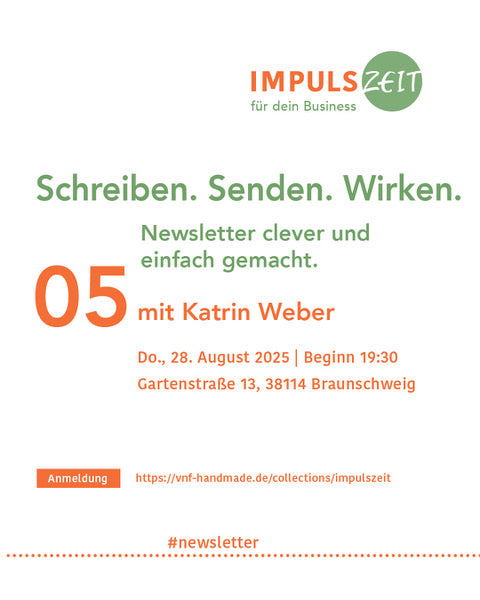 ankündigung impulszeit zum thema newsletter