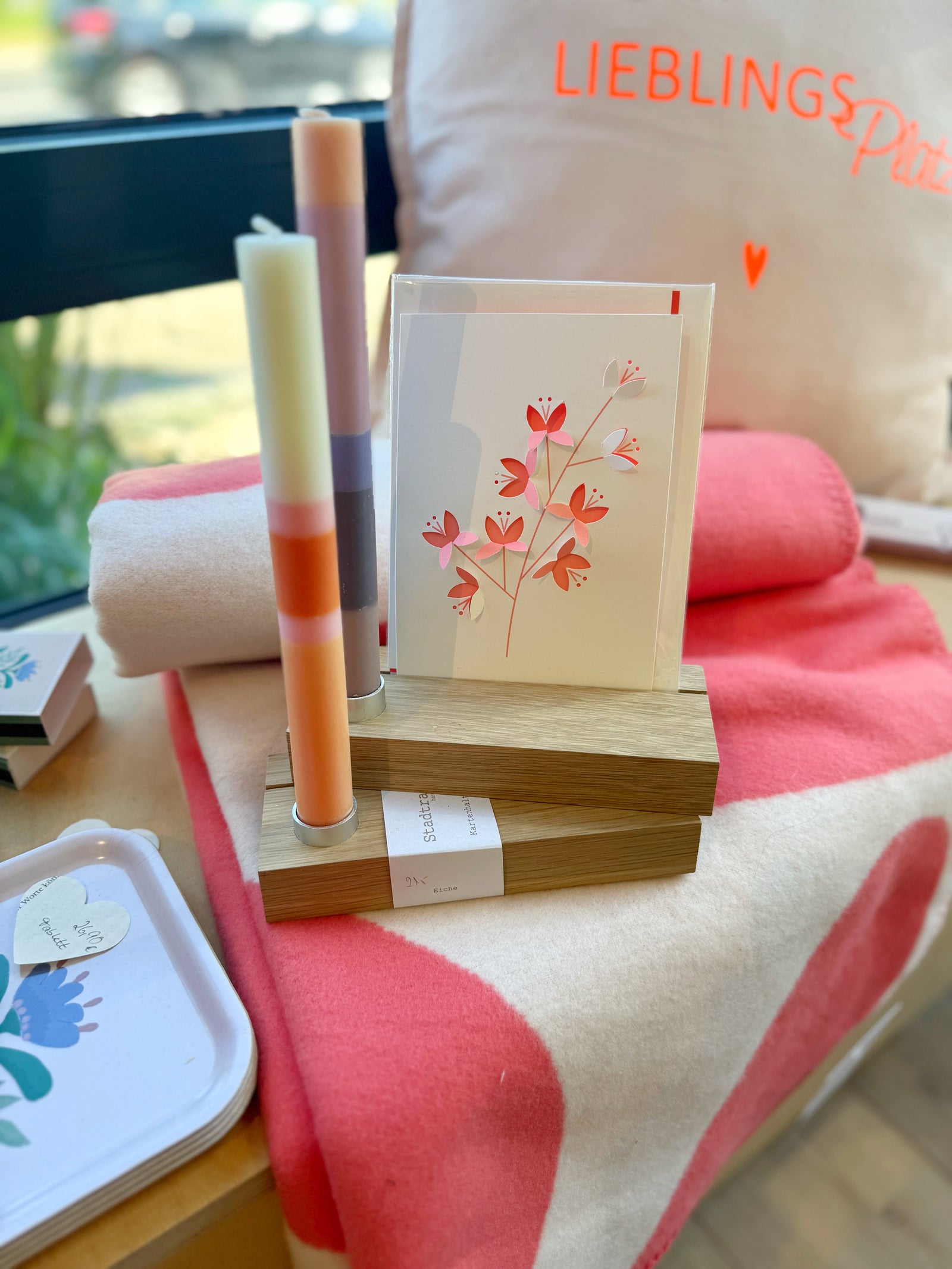 Kartenhalter mit Kerze