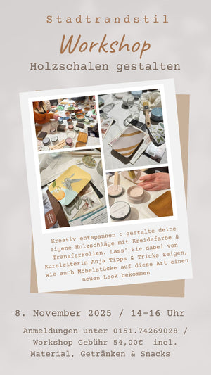 flyer mit infos zum workshop holzschalen