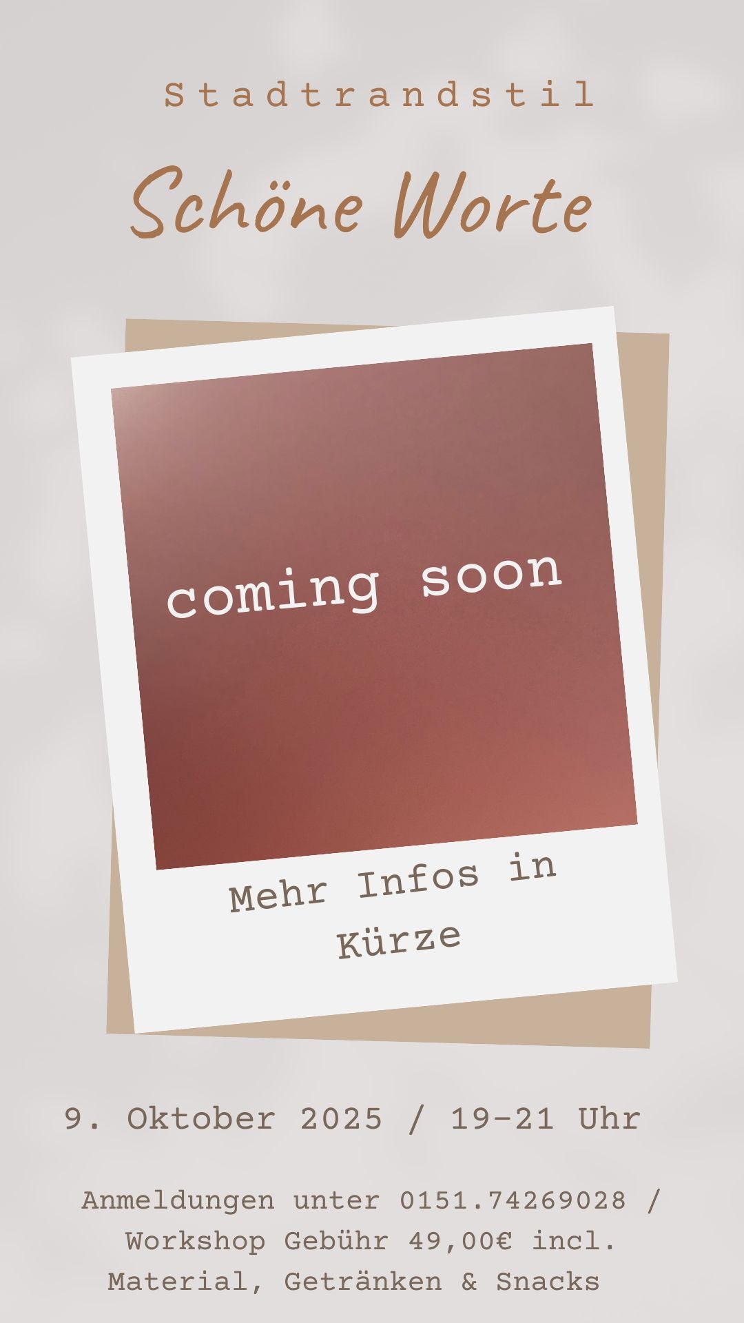 flyer Workshop schöne worte
